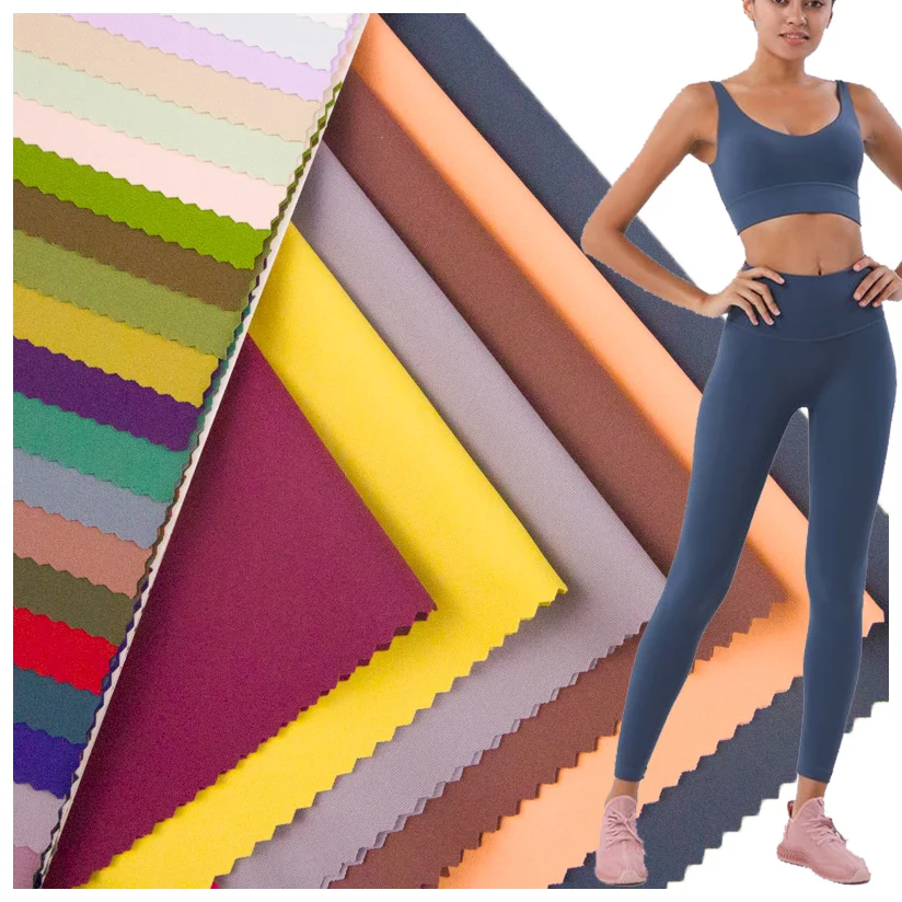 Naked Feel High Density 40 Denier Interlock Polyamide 73 Spandex 27 Fabric for Leggings