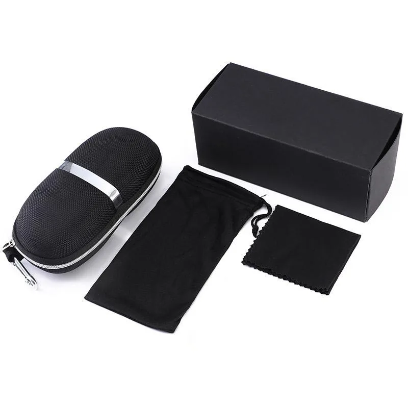

2022 Portable Sunglasses Protector Travel Pack Pouch Sunglasses Case Custom Logo Black Zipper Box Hard Eyeglasses Case