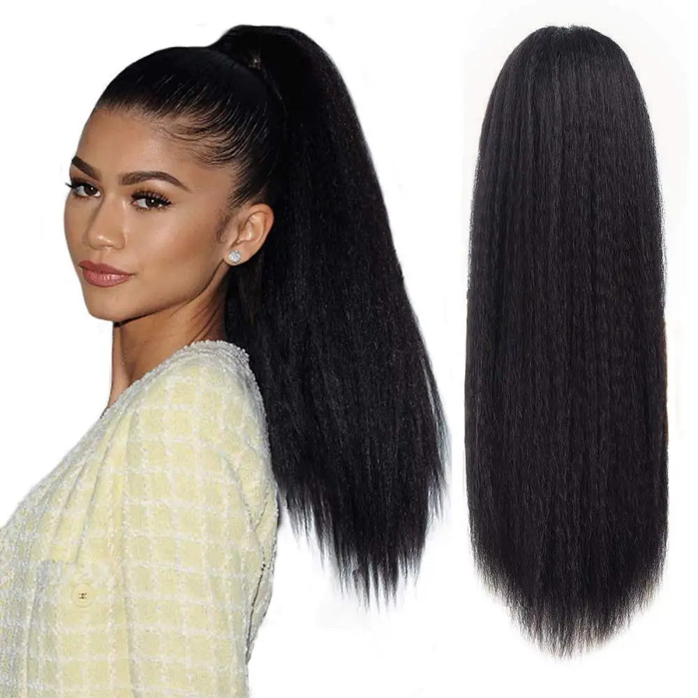 

Hot Selling Virgin Human Hair Ponytial For Black Women Pony Tail Clip in Hair Ponytail Extensions