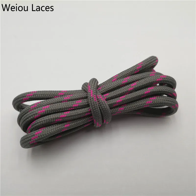 

Weiou Purple Red 4.5mm Shoelaces Grey Support any 2 Colors Bootlace Dropshipping Outdoor Hiking Shoes Laces Polyester CN;FUJ, Bottom based color + match color,support any two pantone colors mixed