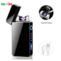 

MLT227 Hottest and Newest USB Recharged Windproof Cigarette Lighter Eco-friendly Flameless Electric Dual ARC Lighter