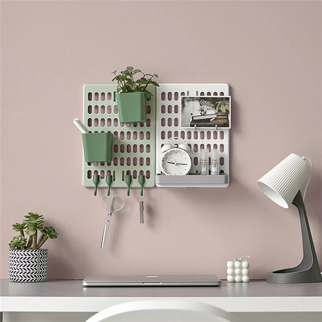 

Simple Modern Kitchen Wall Manager Bathroom Wall Hanging Storage Hook Rack Household Storage Tools, As show