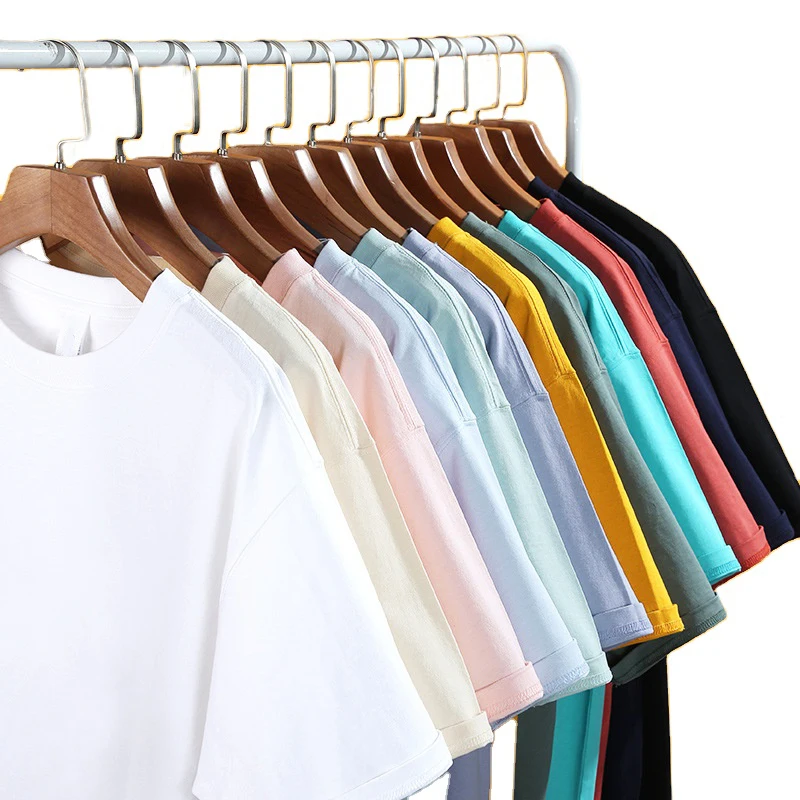 

High Quality Mens Blank Cotton Tshirt Oversized Drop Shoulder Heavy Cotton Unisex T-Shirt Custom Printing T Shirts