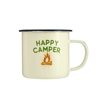 

Bright Colors and Classic Look Factory wholesale promotion custom printing enamel metal steel camping mug for coffee