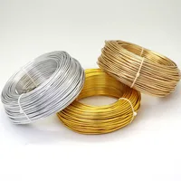 

500g/roll Gold Sliver KC Gold 1mm/1.5mm/2mm/2.5mm/3mm/4mm Anodized Round Aluminum Wire Jewelry Wire Soft DIY Crafts Supplies