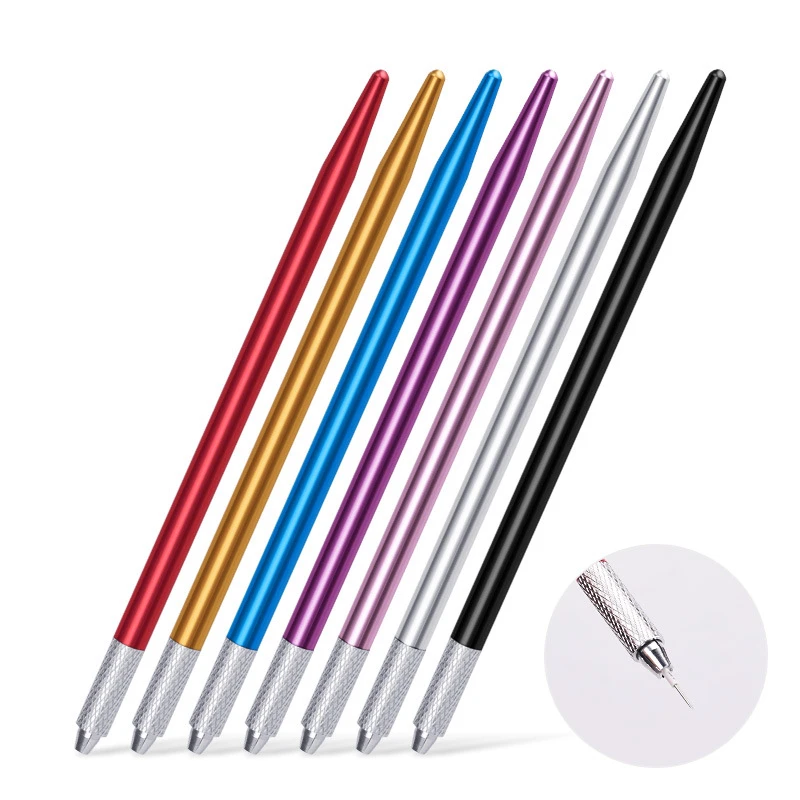 

TP005 1pc Metal 3D eyebrow tattoo-machine Pen Microblading Embroidery Tool Manual Tattoo Pen for permanent makeup, 7 colors