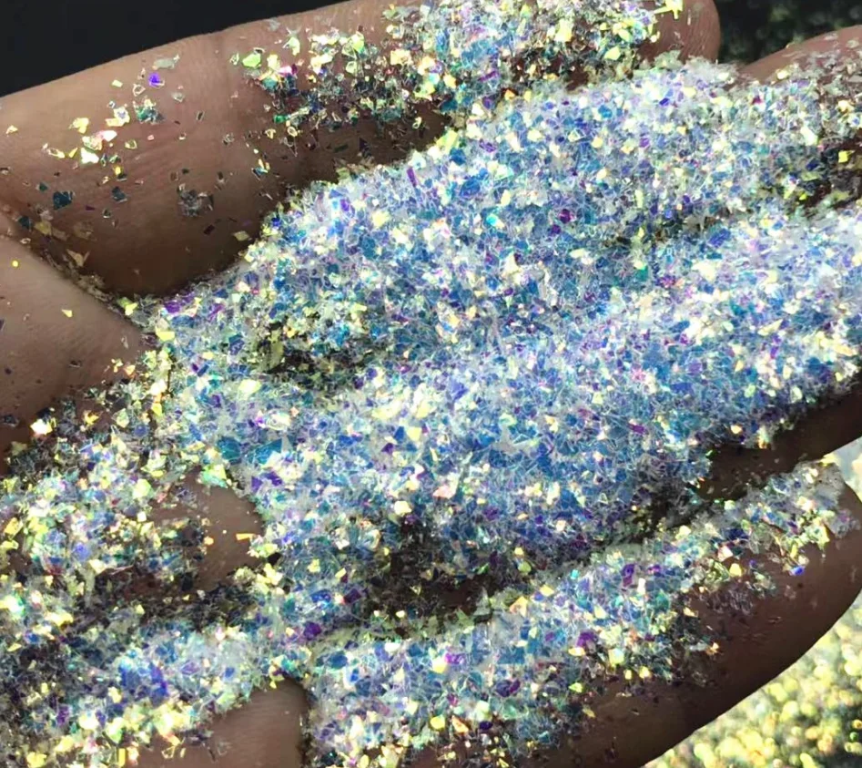 

Flakes Glitter Iridescent Mylar Irregular Shape Confetti flakes Glitter Fragment flakes Glitter for craft nail art