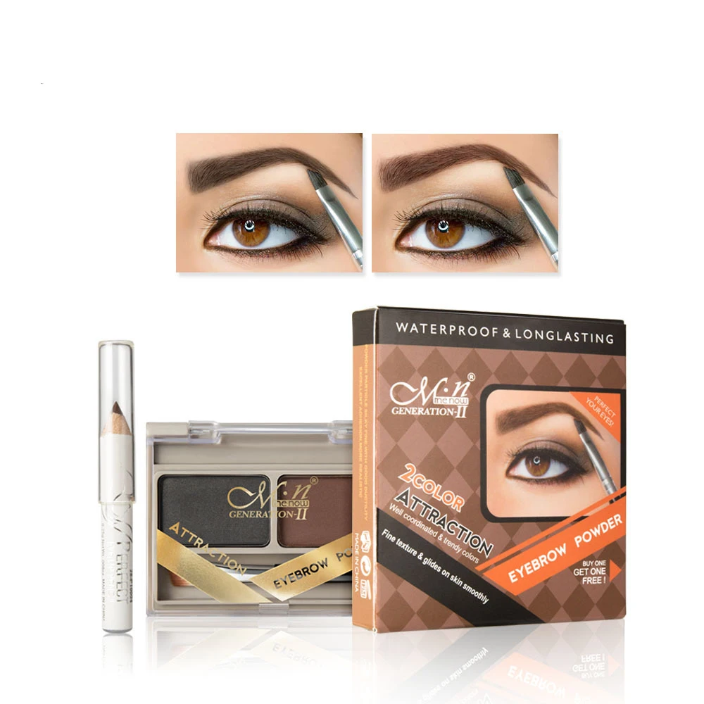 

Hot Sale 2 Colors Easy Operation Eyebrow Stamp Powder For Makeup Eyebrow Powder