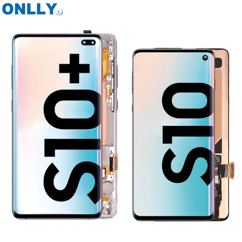 

pantalla s10 plus original for samsung s10 lcd for samsung s10+ lcd for samsung galaxy s10 display, Black blure green silver
