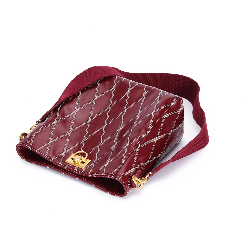 
TS8003 Burst oil wax head layer cowhide handbag new bucket female bag leather shoulder bag shoulder Messenger bag ladies handbag 