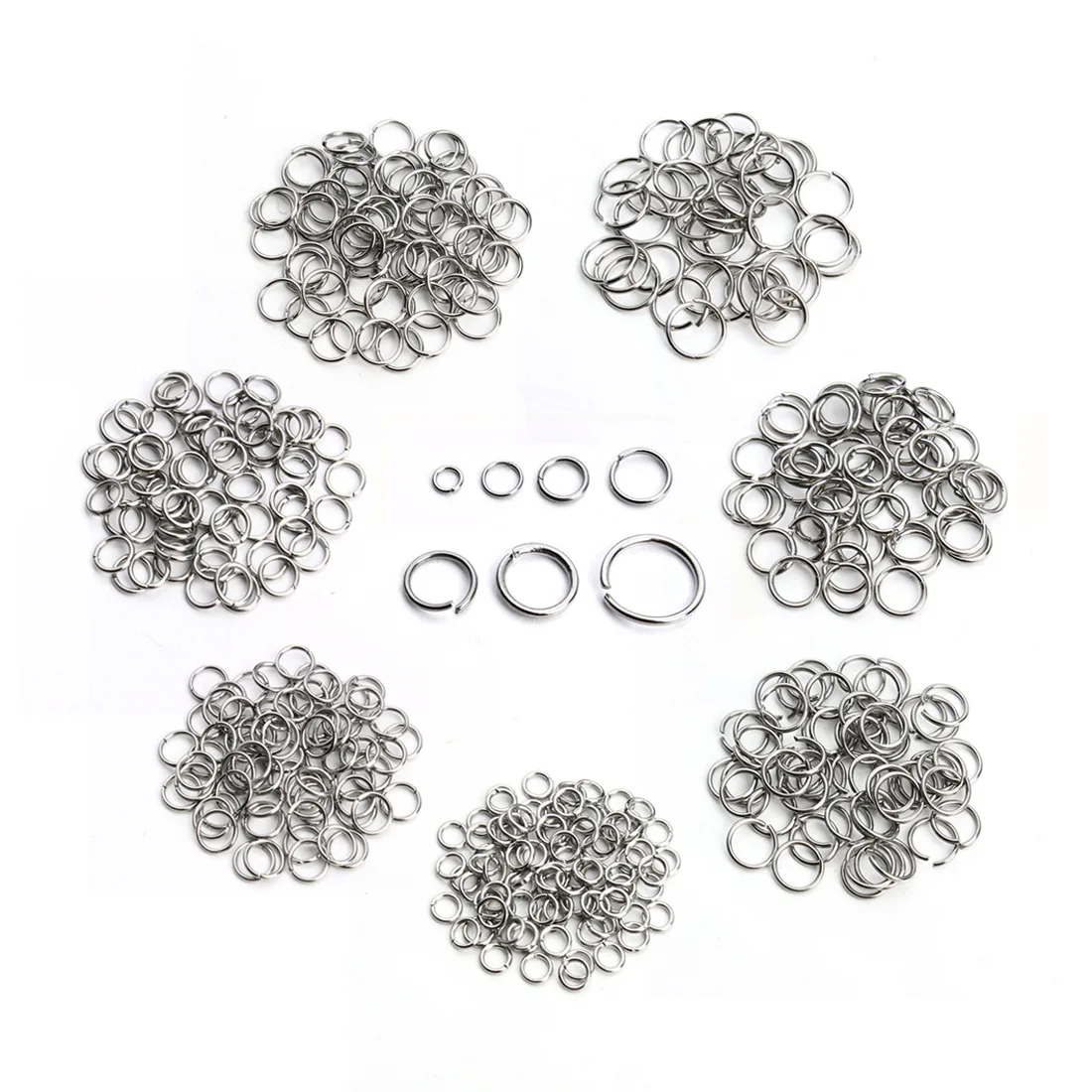 

silver color Wholesale 4-9mm Open Jump Ring Metal Jump Rings DIY Jewelry Findings