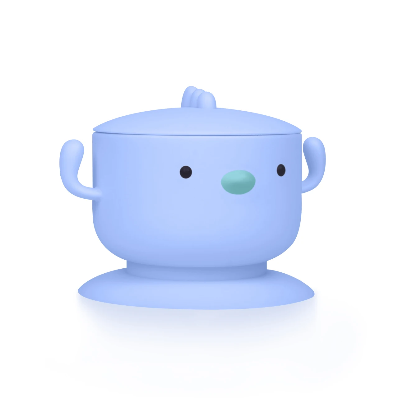 

Customized Brand baby silicon suction bowl with lid Hot Sale Multicolor Kids Feeding suction silicone bowl