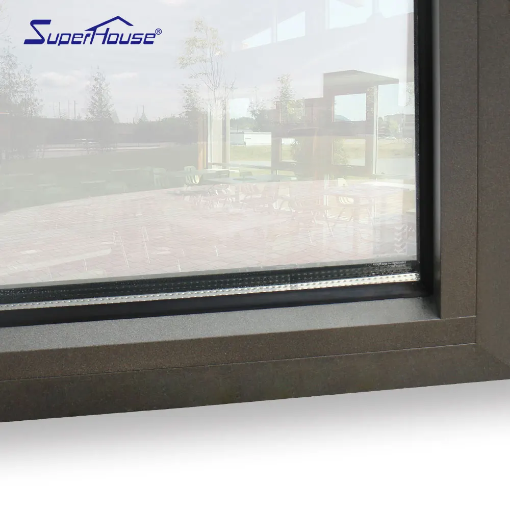 American NFRC and Dade Standard anti-noise large glass aluminium fixed French windows