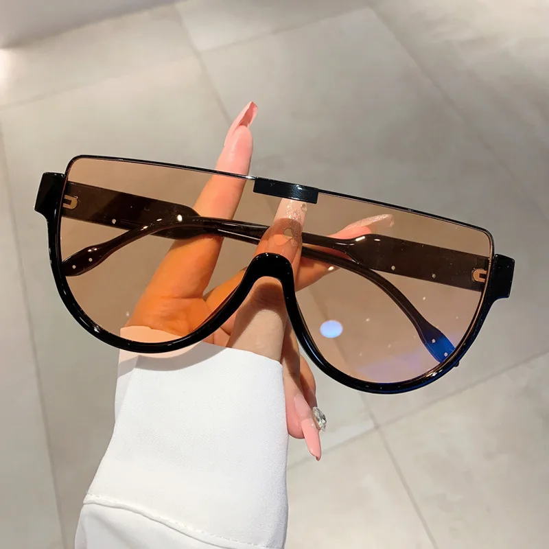 

1848 Vintage Semi-round Sunglasses Women Fashion Oversized Shades Ins Trending 2023 New Design UV400 Eyewear