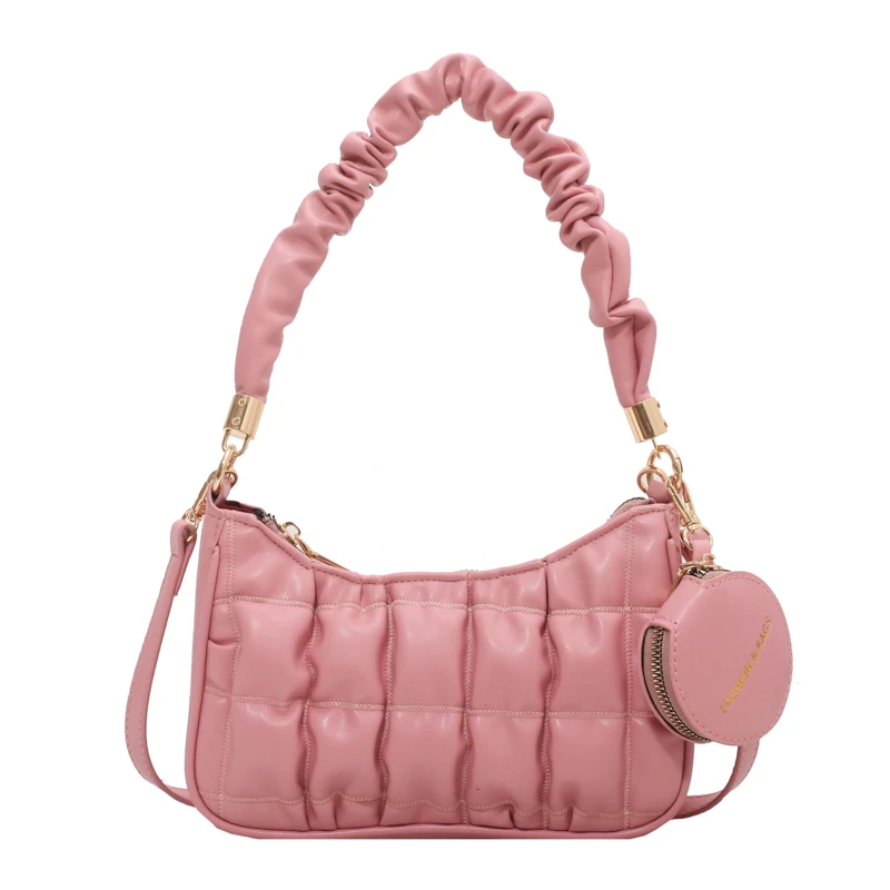 

2022 New Korean Version Italian Quilted Leather Pu Pillow Women Handbags for Women Luxury