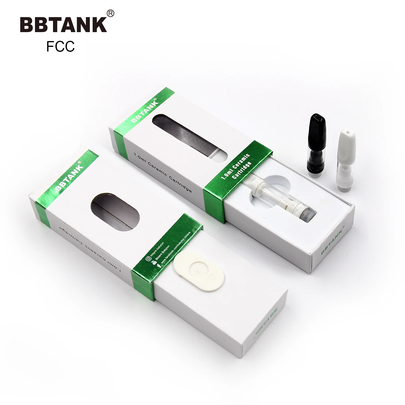 No Lead Full Ceramic Cartridge Vape BBTANK 1ml 510 Cartridge Thick Oil