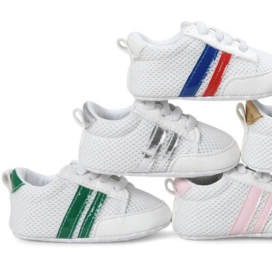 

Colorful Baby Sneakers Boy with Light Breathable Hole Elastic Band Girls Trainers Spring Fall Soft Newborn Walking Shoes Boys, 8 color