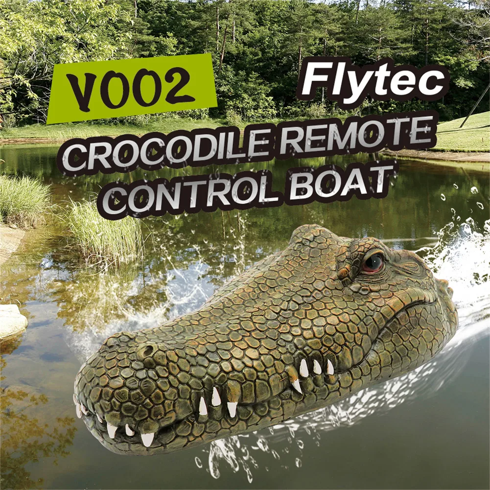 

Flytec V002 2.4GHz RC Boat Toy Simulation Crocodile Head Boat Water Floating Remote Control boat Toys In Stock Dropshipping