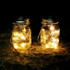 YJN5496 Outdoor Waterproof Solar Mason Jar Lid Copper Wire Light 20LED Creative Decoration LED String Light