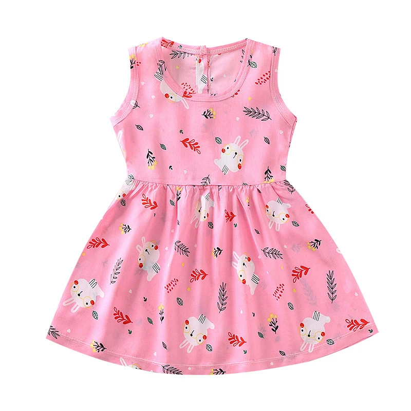 

Girls dress 2021 summer kids clothing sweet baby girls floral dress B045