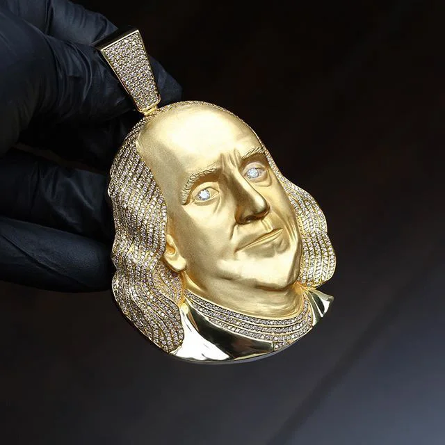 

Hip Hop Iced Out Pendant Necklace Men Full Iced Out CZ Chains Hip Hop Gold Charms Jewelry Factory Price