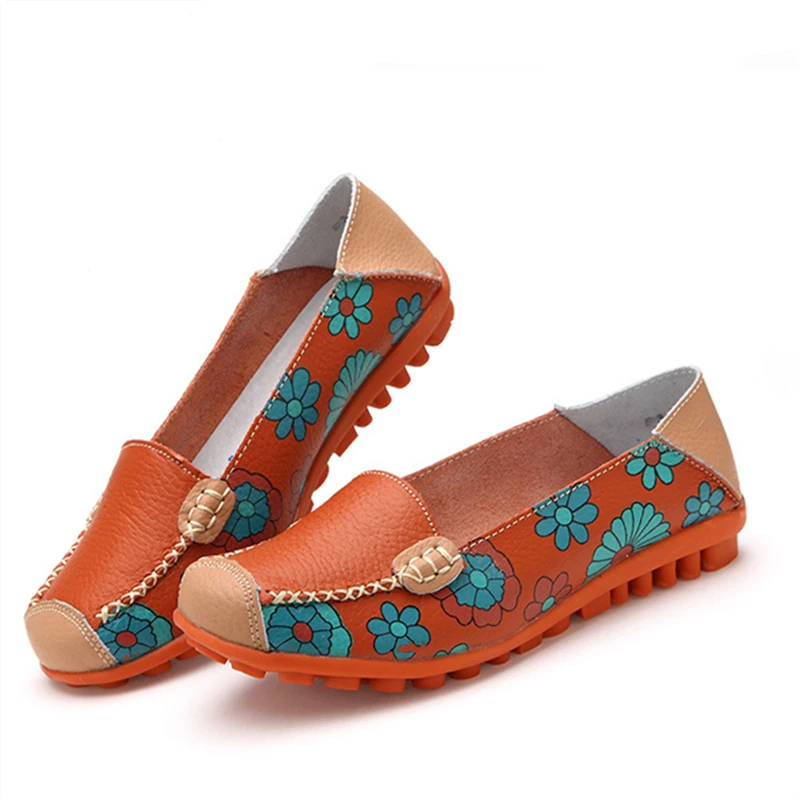 

Pointed close leather flat shoes womens for office use