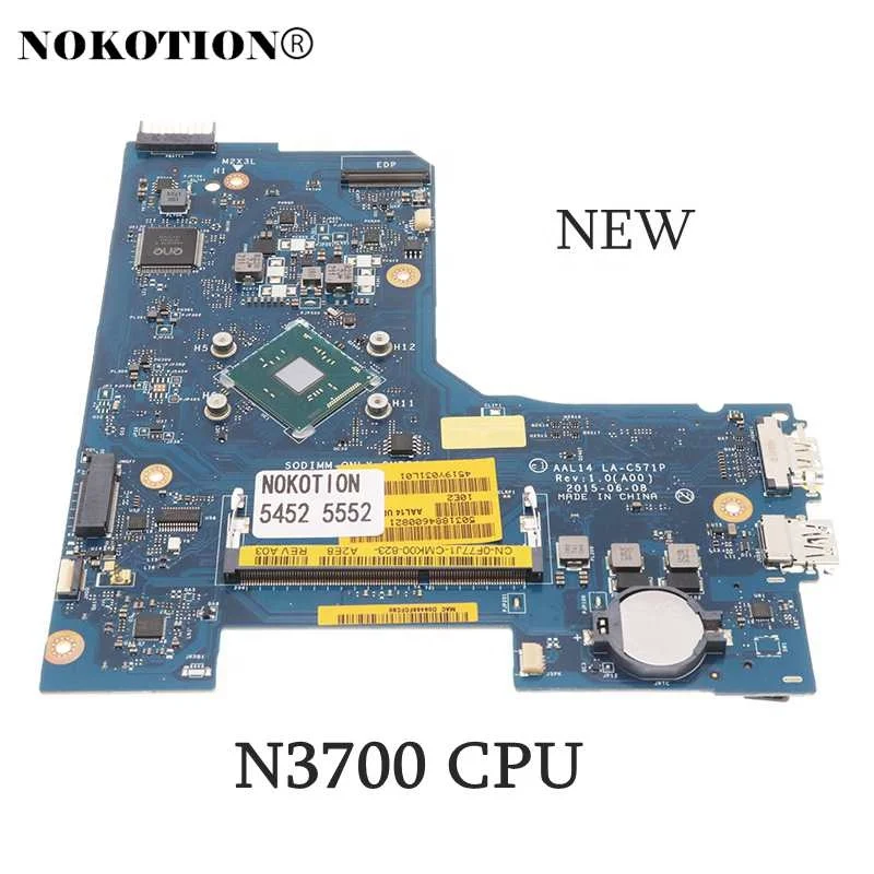

Brand New AAL14 LA-C571P For Dell 15 5000 5452 5552 Laptop Motherboard CN-0F77J1 0F77J1 F77J1 with SR29E N3700 CPU, Blue