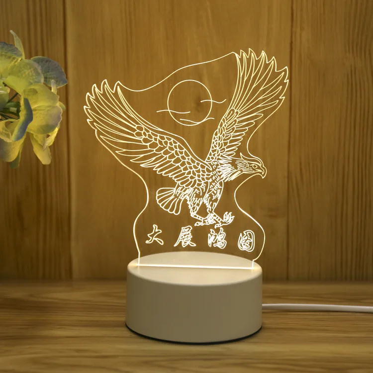 Hot Sale 3D night light Bedroom sleep bedside lamp Creative table lamp