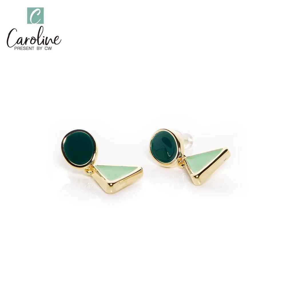 

Fashion Rose Gold Jewelry Women Korean Custom Geometric Stainless Steel Earrings