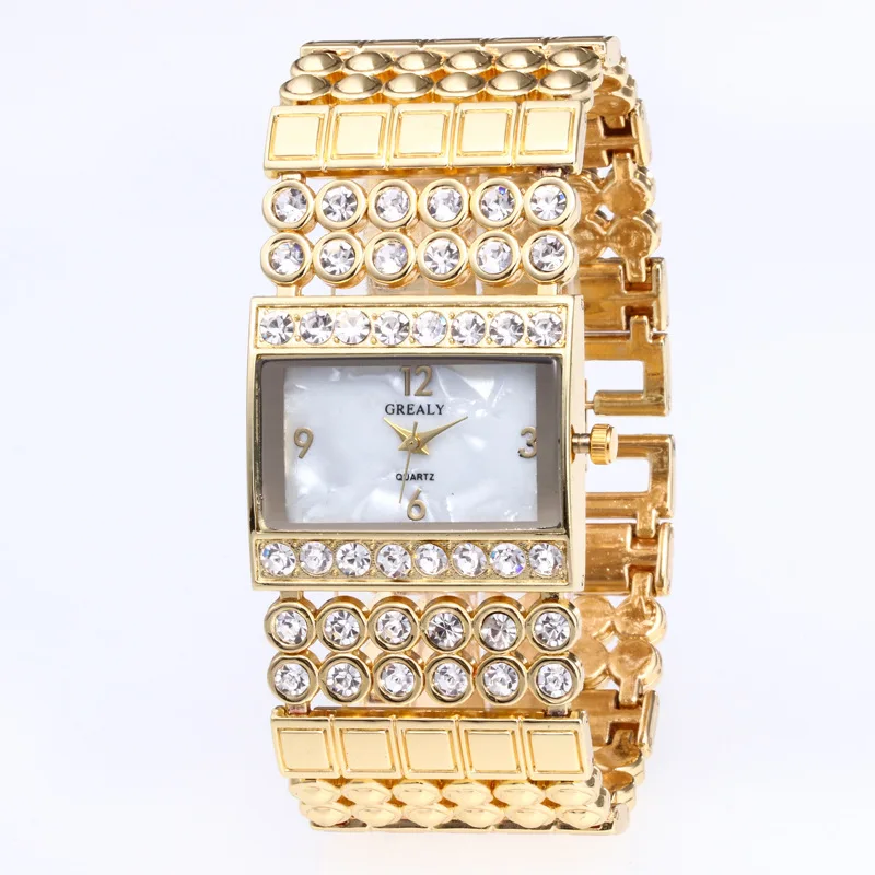 

chinese wholesale makeup custom your own brand fashion quartz luxury geneva Iced Out Watches for ladies wrists