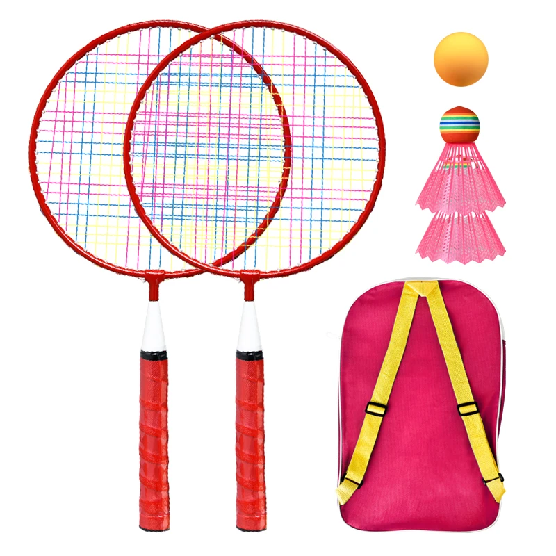 

whizz training exercise Ferroalloy material badminton rackets for children, Pink,blue