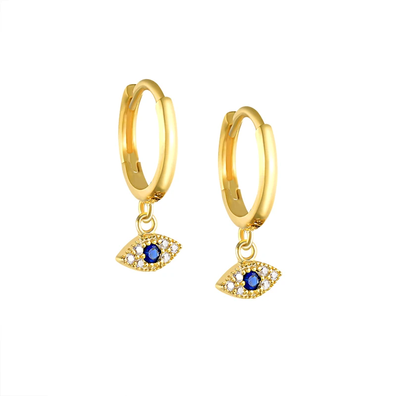 

ROXI trendy fashion design S925 silver devil's retro blue eyes earrings jewelry 2021