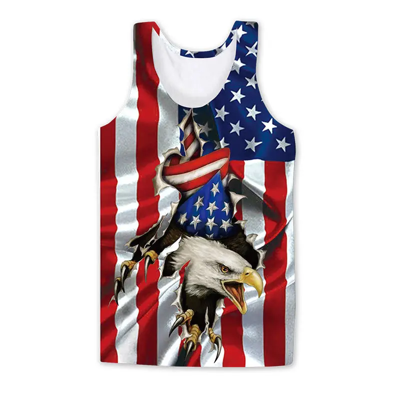 

Independence day 3D digital printed Tank Top with the Stars and the Stripes design for men and women