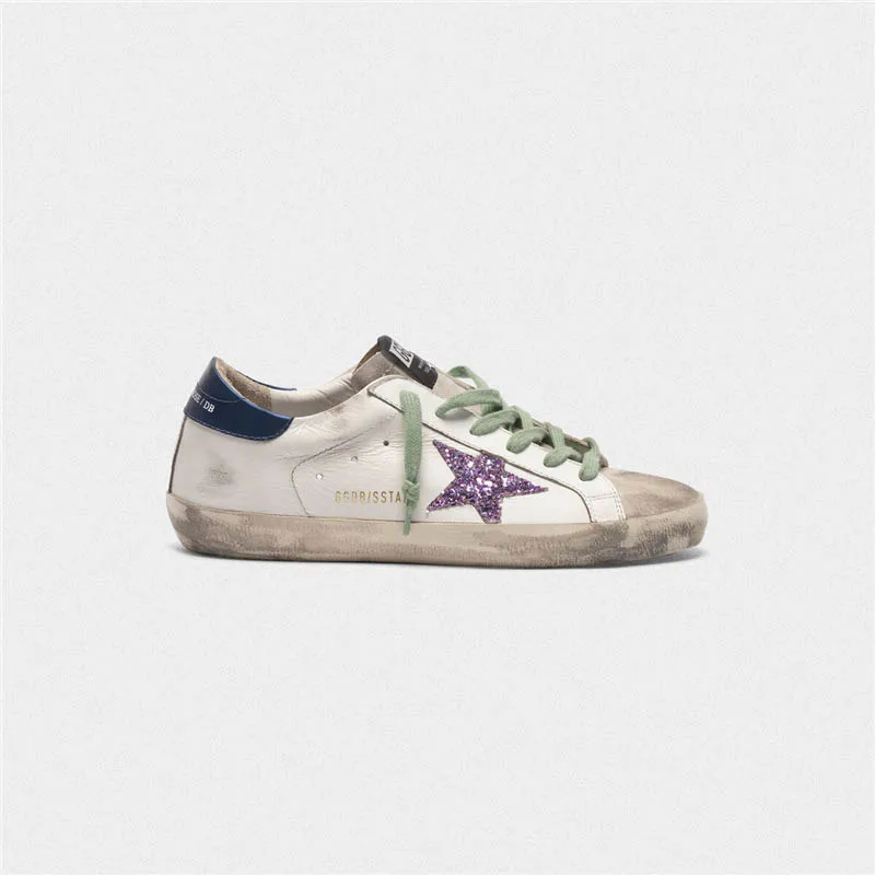 

Goldens Superstar sneakers in leather with glittery star purple gooses women Shoes, 20colors