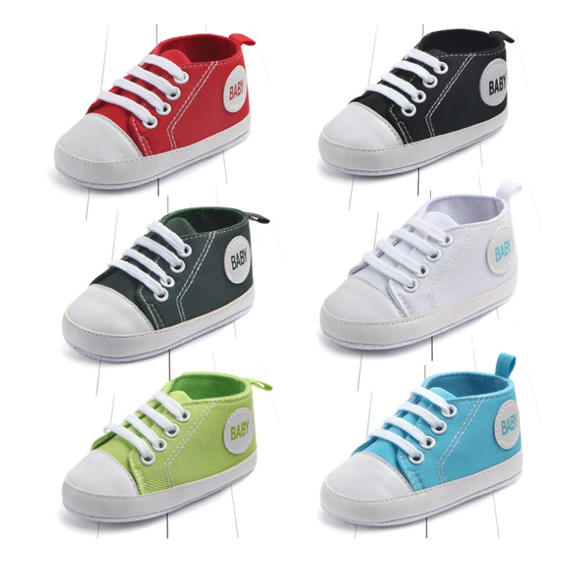 

Wholesale Soft sole Fancy White knitted Walking Designer Sports Newborn Baby Girls cartoon anti slip Infant shoes boy