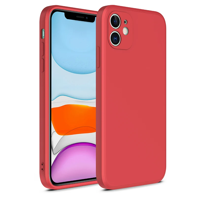 2020 New Square Soft Case for Iphone 12 Liquid Silicon Cell Phone Case Phone Cover for Iphone 11