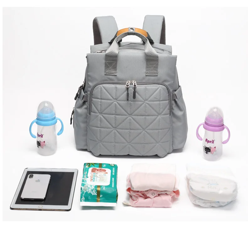 

Elegant shape mummy diaper bag diaper bags for mother diaper backpack, Gray,navy,blue,pink