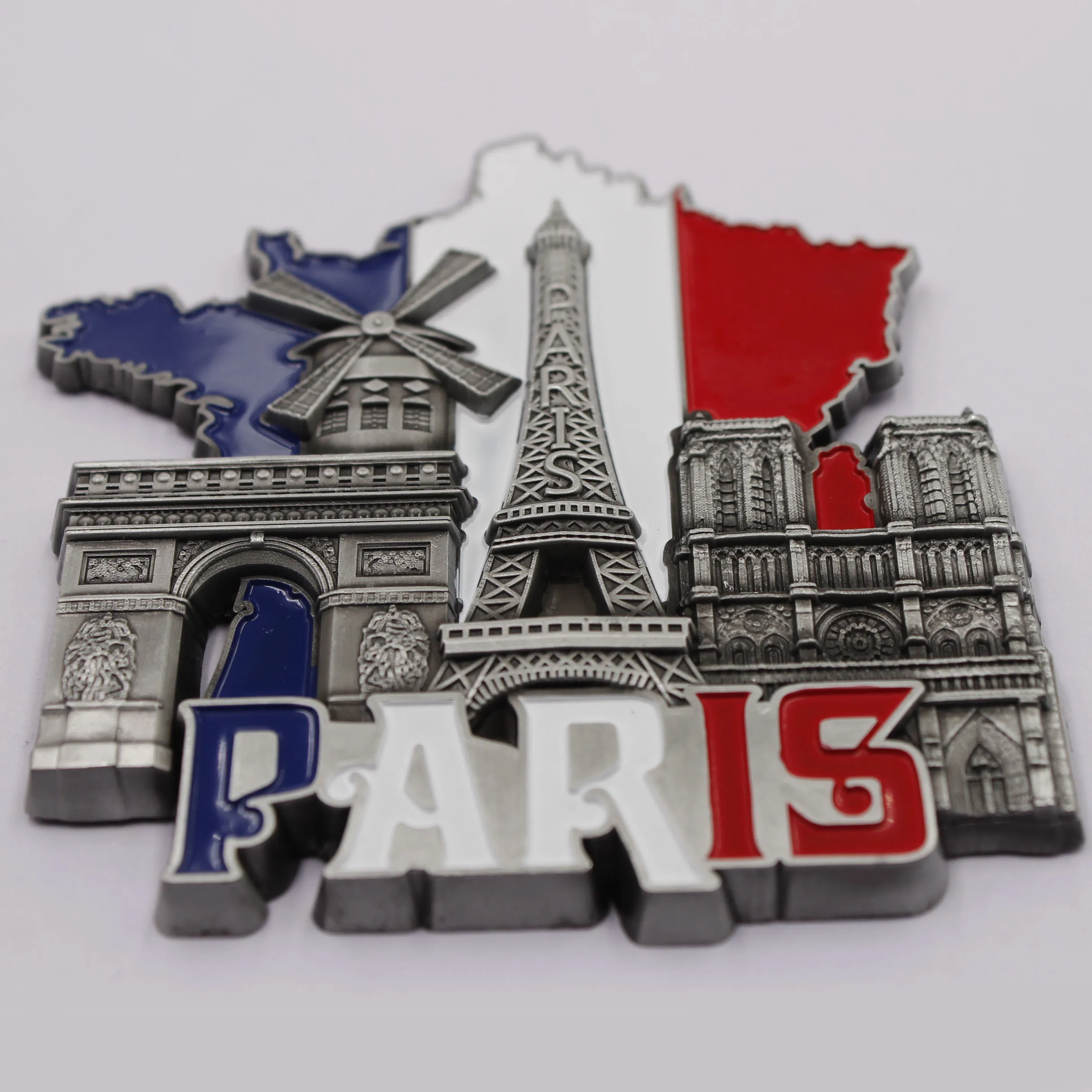 Paris Magnet Reise Souvenir France,Eiffelturm,Notre Dame,Patisserei 