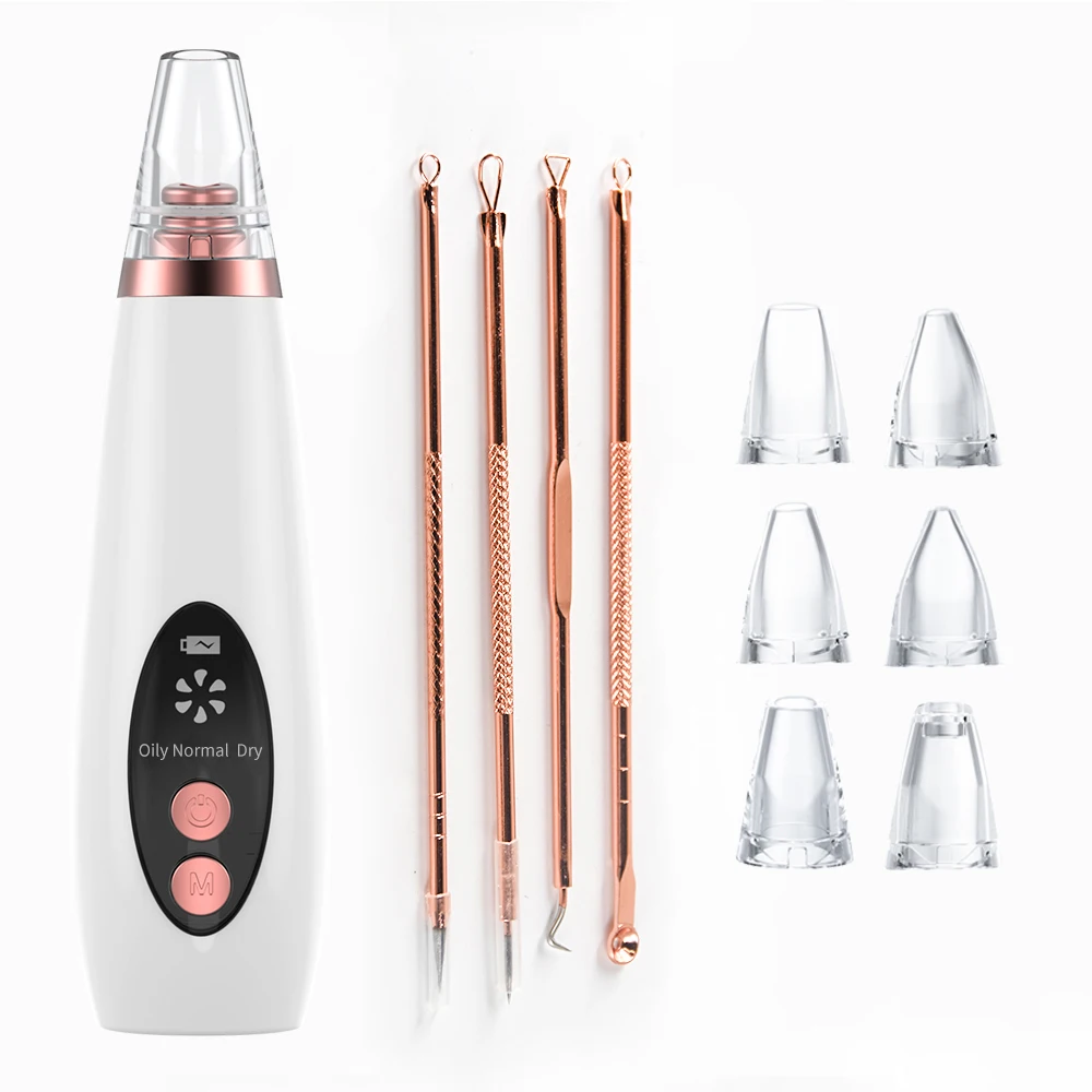 
Electric facial cleaner comedone extractor tool kit nose pore suction blackhead remover vacuum 