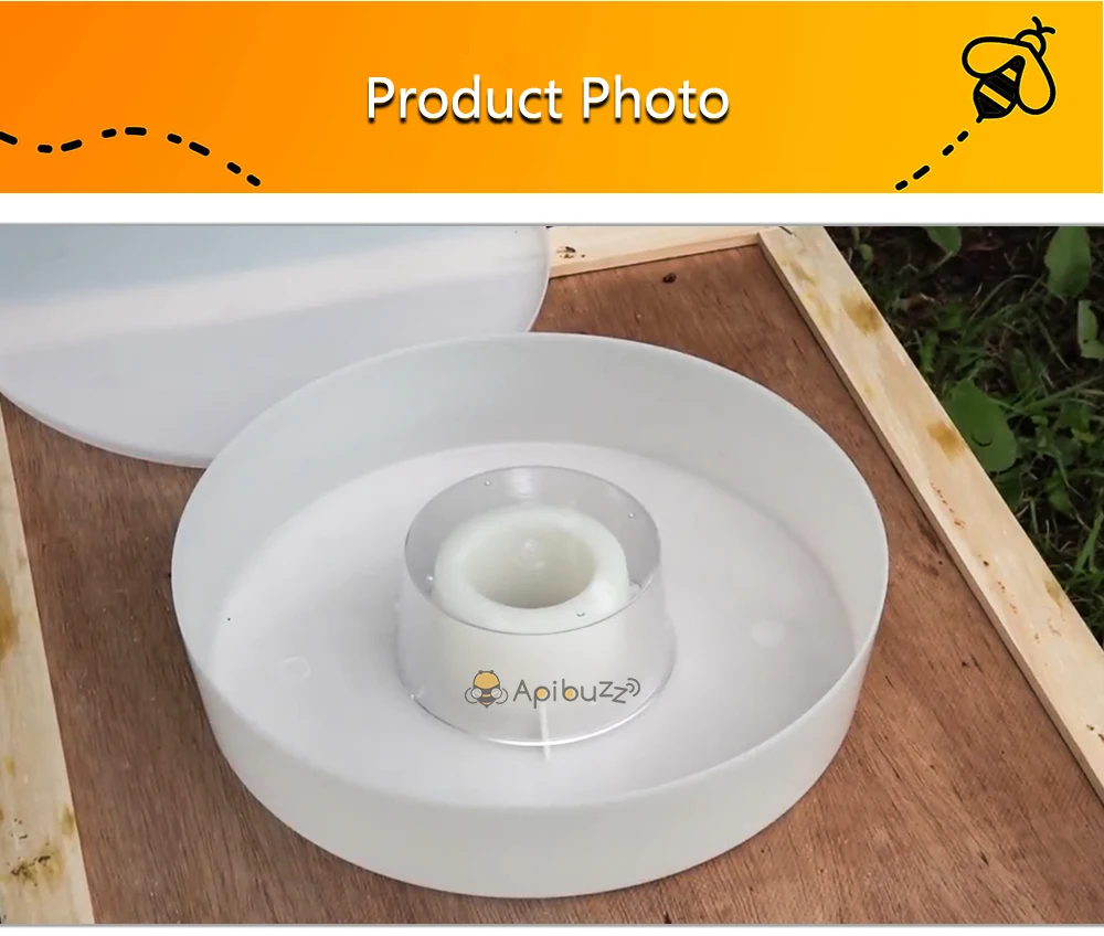 Rapid Top Hive Round Plastic Bee Feeder Beekeeping Feeding Apiculture