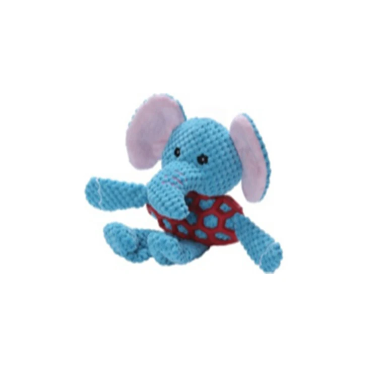 

Good quality and price of plush soft cartoon elephant training toy for dog, Picture shows