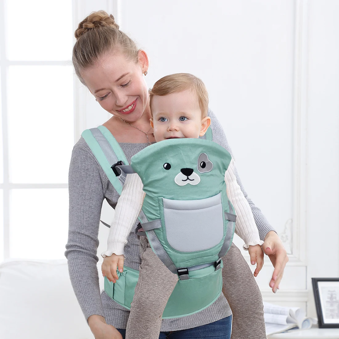 

2021 Advanced Multi-function 6-in-1 Hip Seat Ring Sling Ergonomic Infant Wrap Baby Carrier, Color can be customized