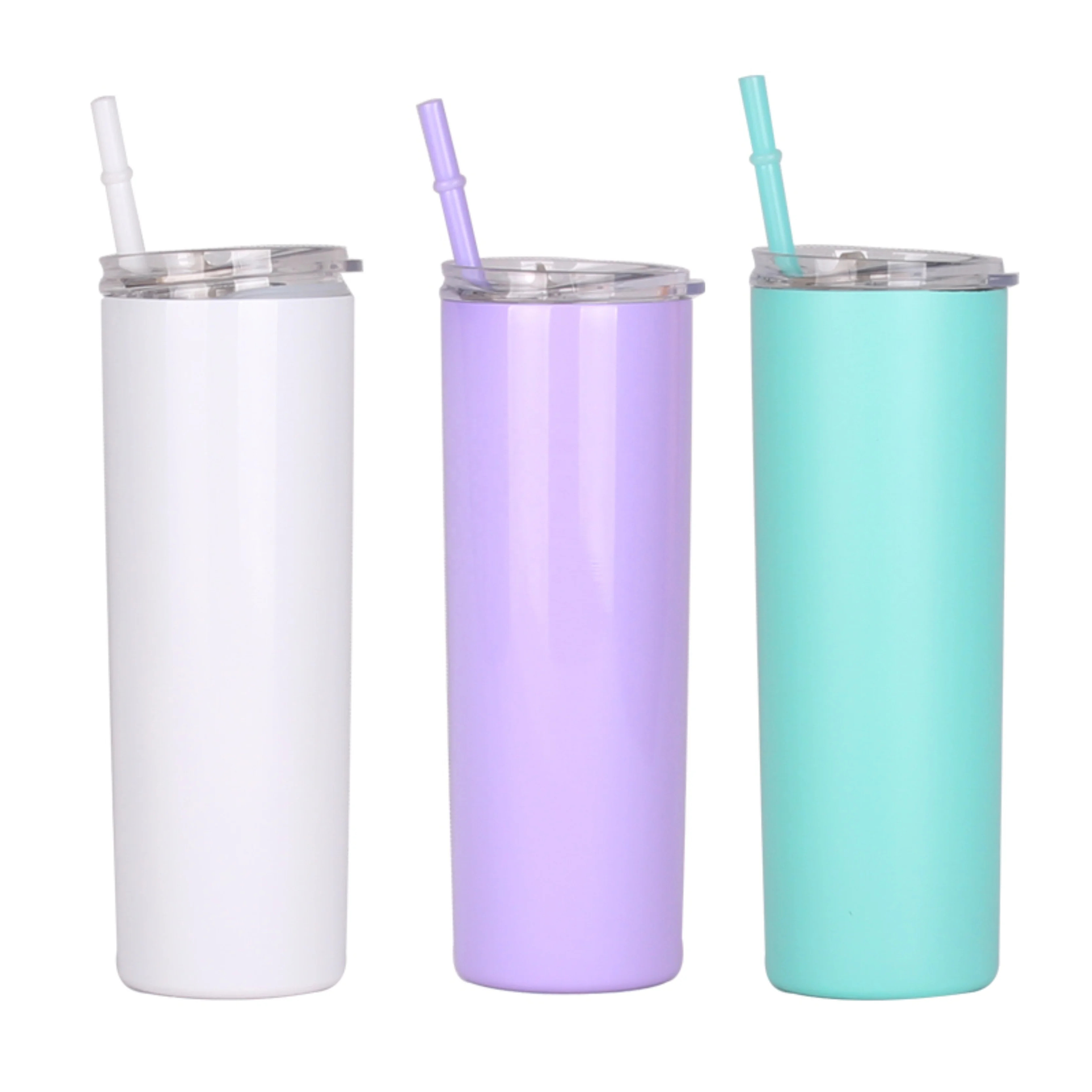 

20oz Hot Cold Drinks Double Wall Vacuum Insulated Stainless Steel straight Cup sublimation Tumbler With Lid and Straw, Customized color