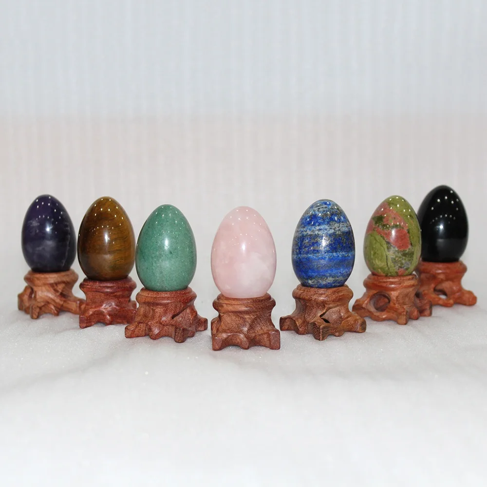 Wholesale High Quality Natural Amethyst Crystal Stone Eggs Rose Quartz