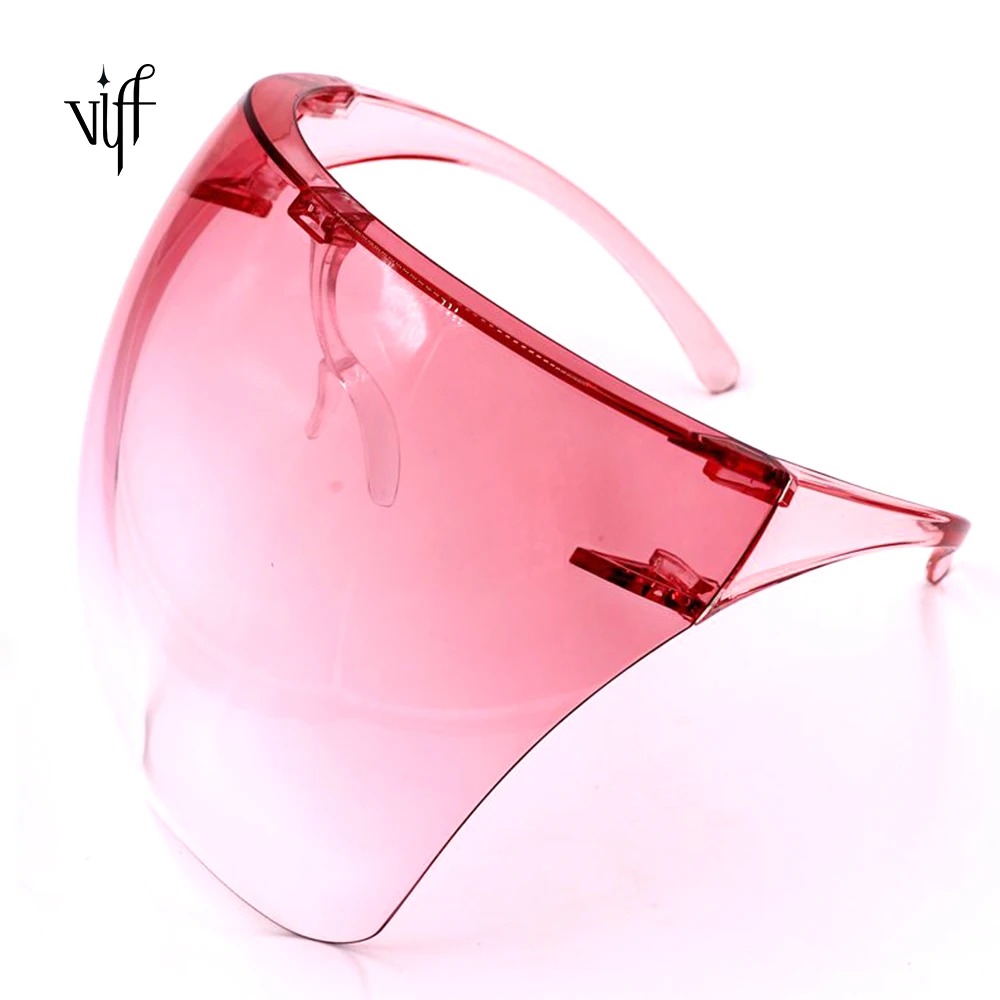 

2021 VIFF HP20480 acrylic outdoor sun glases protector face cover protective visor pink transparent acrylic full glasses, Custom colors
