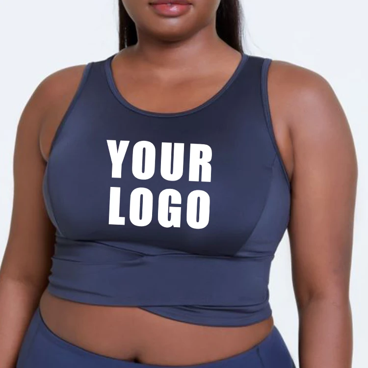 

hot sale women workout seamless yoga clothes plus size racerback bra custom logo sports bra