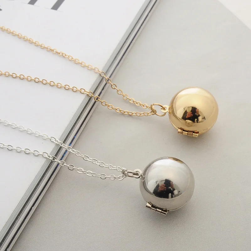 

European Best Selling Necklace Secret Information Ball Small Box Necklace Factory Direct