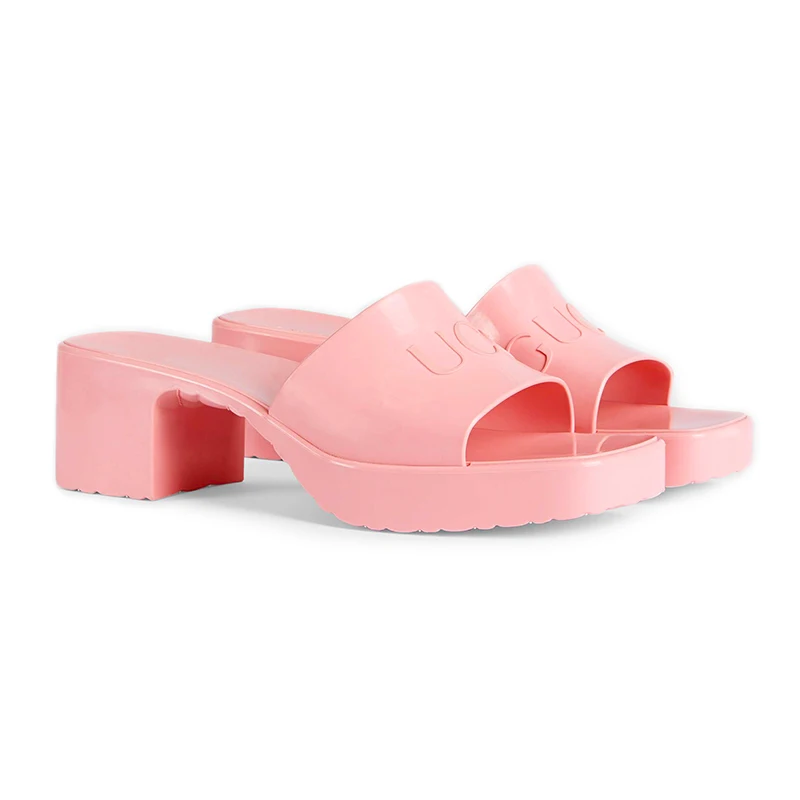 

Luxury Women Shoes Slipper Pvc Outdoor High Heel Sandal Fashion Women's Rubber Sandals