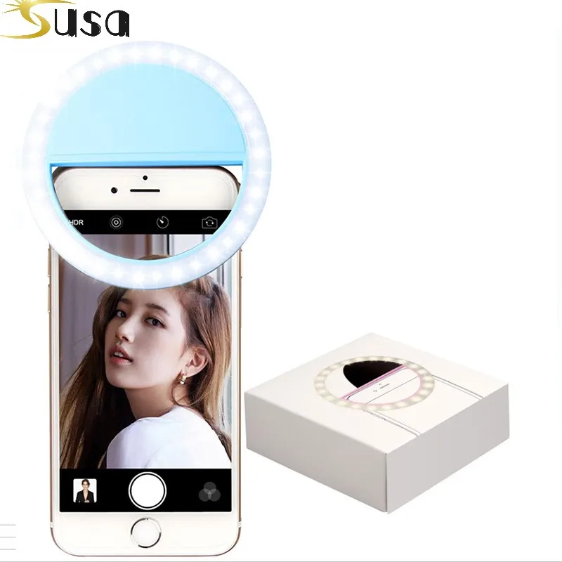 

Selfie Led Ring Light Portable Mobile Selfie Lamp for mobile phone Clip Lamp Selfi Telephone light clip Lens Photography