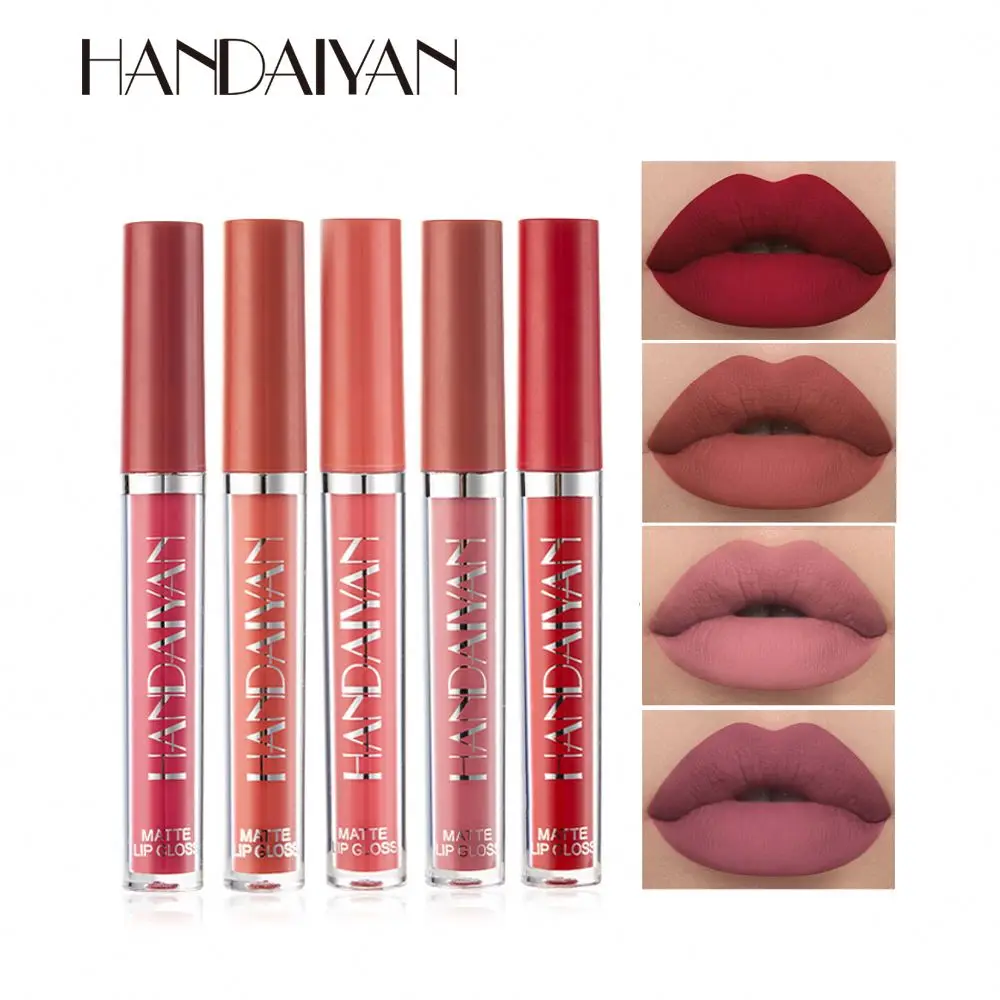 

HANDAIYAN 12 Colors Matte Sexy Liquid Lipstick Nude Velvet Matte Lasting Moisturizing Waterproof Cosmetic Beauty Lipgloss